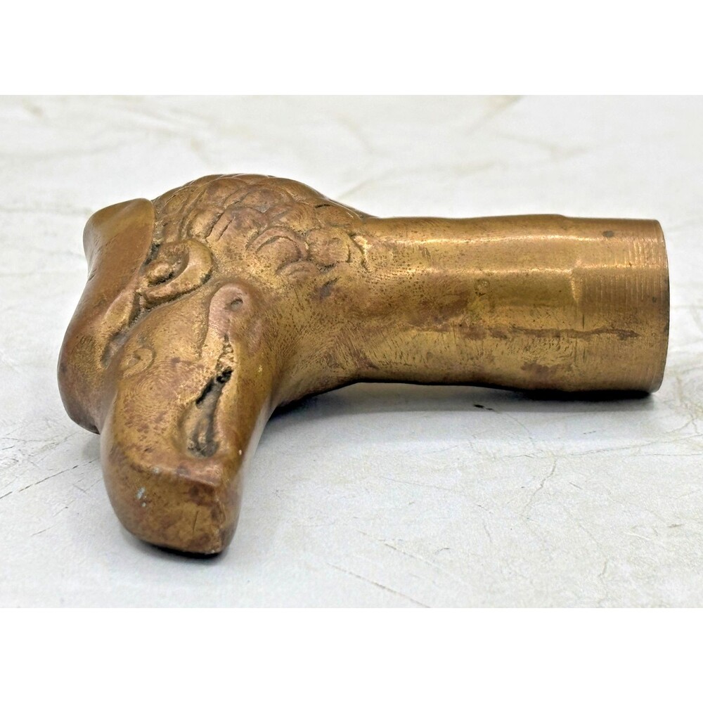 Vintage Brass Eagle Head Statue Walking Stick Cane Handle Top Topper Screw EUC - Picture 6 of 14